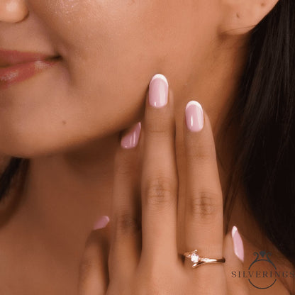 Solitaire Affair Zircon Ring - Silverings