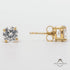 Solitaire Gold Zircon Earrings - Silverings