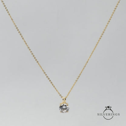 Solitaire Zircon Necklace - Silverings