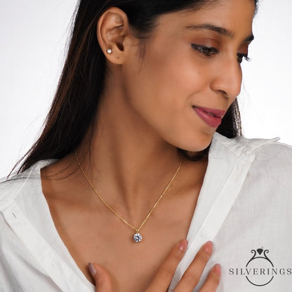 Solitaire Zircon Necklace - Silverings