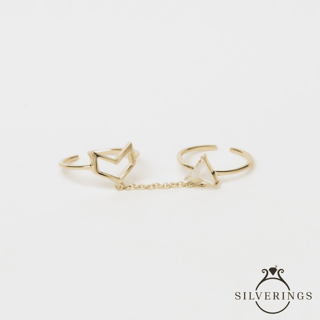 Stay With me Adjustable Zircon Ring - Silverings