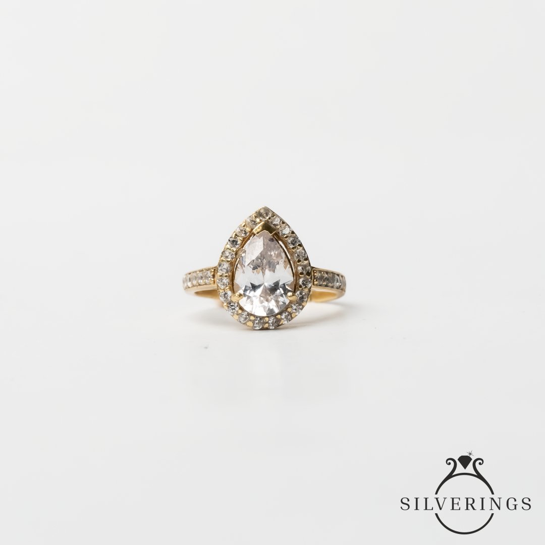 Tear drop Adjustable Ring - Silverings