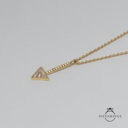 That’s the Right Way Gold Zircon Necklace - Silverings