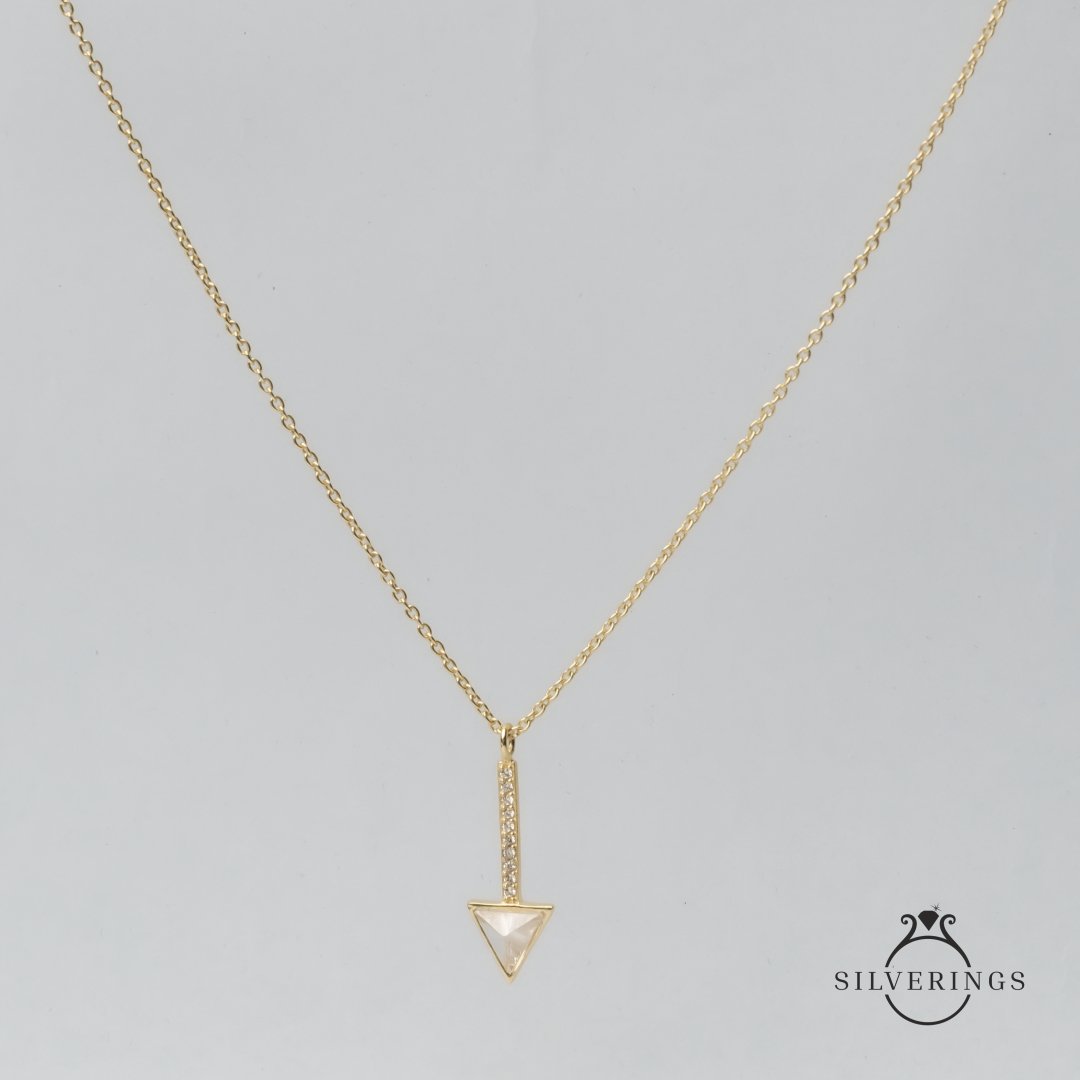 That’s the Right Way Gold Zircon Necklace - Silverings
