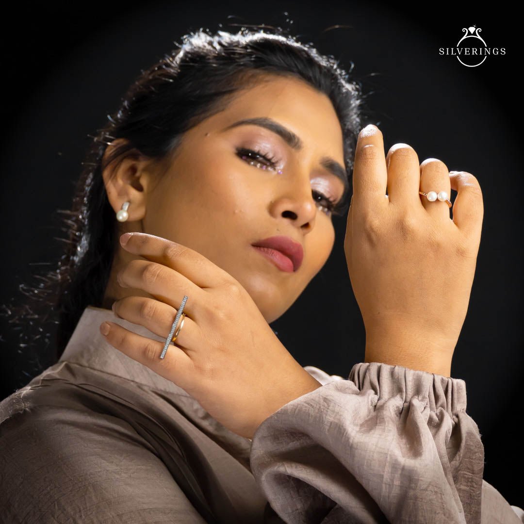 The Girl Boss Adjustable Silver Zircon Ring - Silverings